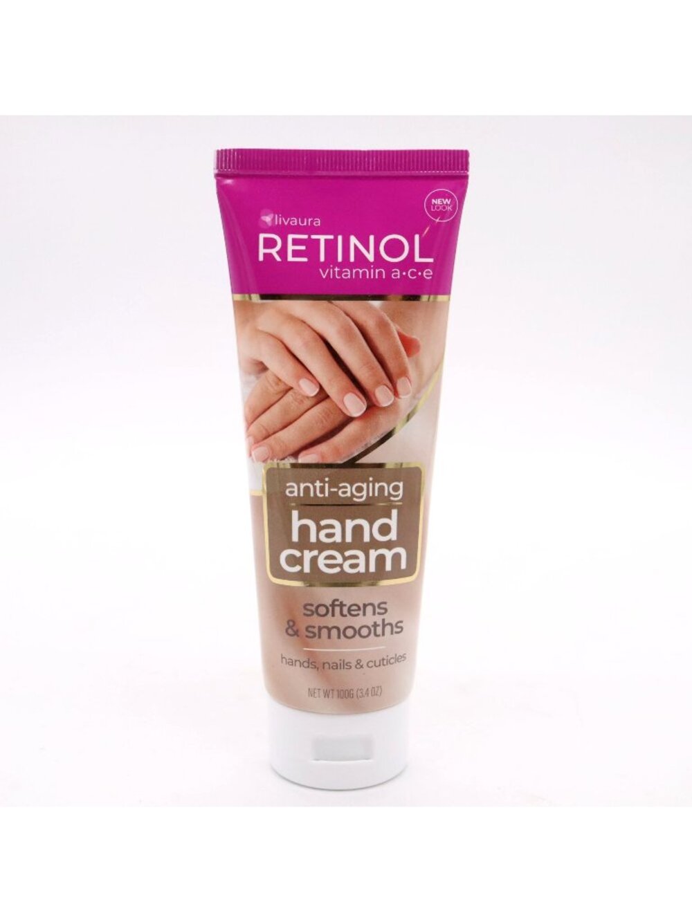 Livaura Retinol Anti-Aging Hand Cream Vitamin A C E  3.4 Oz Softens & Smooths
